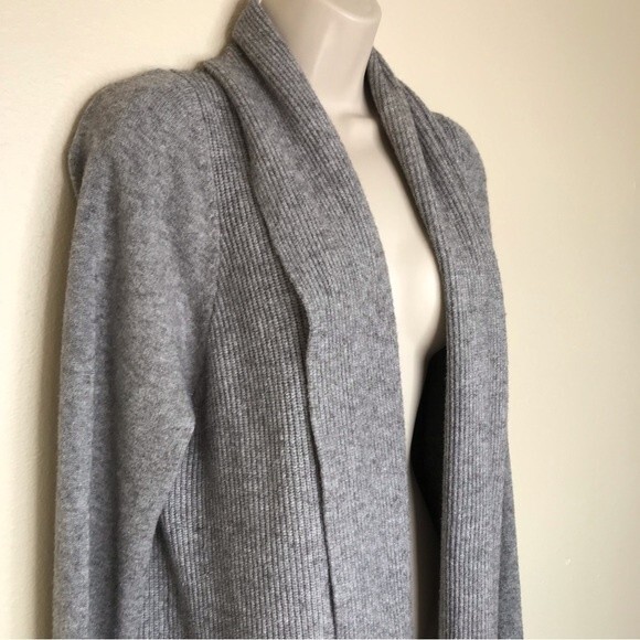 Lovestitch Marled Gray Open Front Cardigan Sweater Women Size Medium Large - Picture 2 of 12